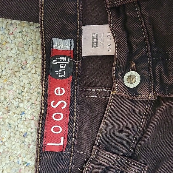 Levi's SilverTab Dark Purple Vintage Jeans, Mens Sz 36 X 30. 100% Cotton. USA - Picture 4 of 6